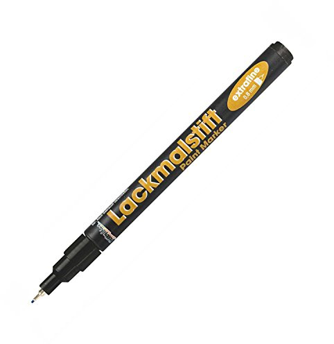 Kreul 47413 - Hobby Line Lackmalstift extrafine, zum Gestalten, Beschriften und Verzieren von kleinen, originellen Geschenken, Feinspitze für filigrane Ausarbeitungen, Strichstärke ca. 0,8 mm, blau
