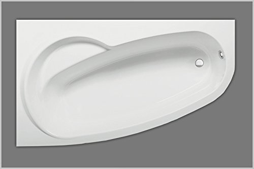 Raumsparbadewanne Acryl rechts, weiß, 170x100cm x43cm