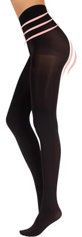 CALZITALY MEDIAS TUPIDAS REDUCTORAS | PANTY OPACO MOLDEADOR | MARÓN, NEGRO | 100 DEN | S, M, L, XL | CALCETERÍA ITALIANA | (S, NEGRO)