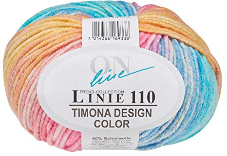 Online Wolle Trend-Collection Linie 110 Timona Design Color 50g Garn 60% Schurwolle Strickgarn Häckelgarn Farbe 302