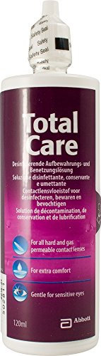 AMO TotalCare Lösung – Desinfizierende Benetzungs- und Aufbewahrungslösung für harte Linsen – Monatspackung – 1 x 120 ml