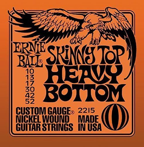 Ernie Ball Schwere Dünn Oben Unten E-gitarrensaiten 10-52 - beinhaltet 6 kostenlos plektren