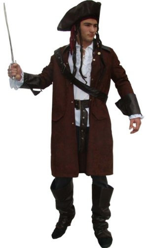 MAYLYNN 12104 - Piratenkostüm Kostüm Pirat Jack mit Hut und Zubehör Faschingskostüm Herren Größe XL