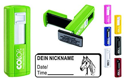 Geocachings Temple 'Horse Head' with Personalised Cache Name/Nickname Rectangular Stamp Geocaching Pockets Temple