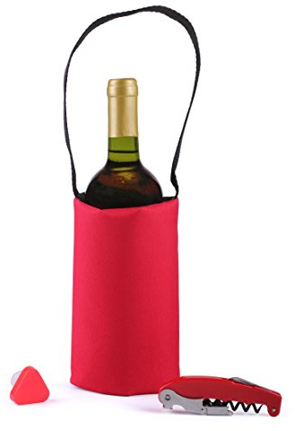 Koala Spain Set Bolsa enfriadora de Vino, tapón dosificador antigoteo y sacacorchos