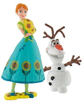 Bullyland 12088 - Walt Disney Frozen Fever, Spielfigurenset, Anna und Olaf, bunt
