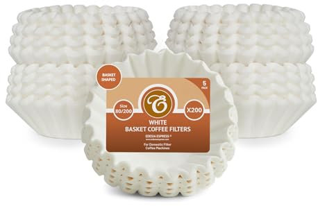 1000 Stück 80/200mm Korbfilter Kaffeefilter - kompatibel mit Beem, Cuisinart, Phillips, Gastroback usw.