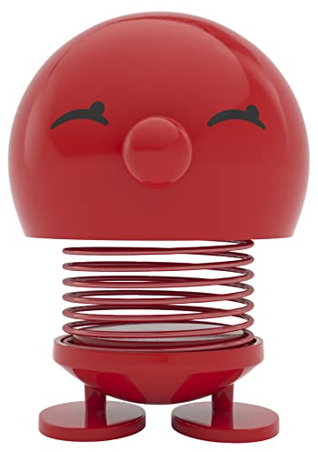 Hoptimist Bimble, wobble-figur, skandinavisk dekoration för vardagsrum, skrivbord, kontor, hall, badrum, modern & skandinavisk, bra present, 7.4 x 8.5 x 9.5 cm, medium, röd