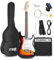 MAX Gigkit Electric Guitar & Amp Package - Complete Beginner Electric Guitars Kit with 6 Months Lessons, 40W Amplifier, Accessories & Carry Bag - Sunburst Design
