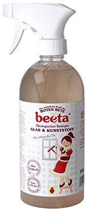 Beeta Glasreiniger aus Roter Bete 500ml | Streifenfreier Glanz ohne Alkohol | Pflanzliche Reinigungskraft für Glas, Spiegel & Kunststoffflächen | Natürlich, parfümfrei, vegan