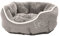 Dehner Lieblinge Hundebett und Katzenbett Sammy, oval, ca. 57 x 52 x 14 cm, Polyester, grau