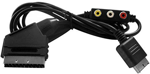 Eaxus® RGB Scart Cable adatto a Playstation - Cavo TV con uscita audio - Compatibile con PSX PS1 PS2 PS3