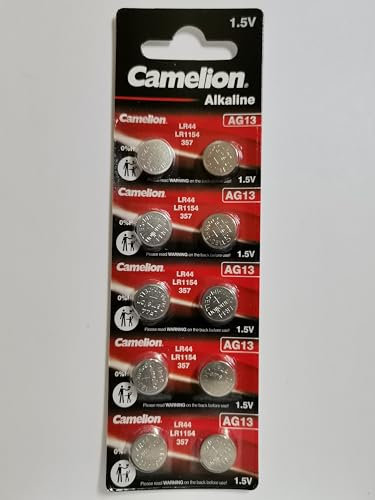 Camelion Pile Bouton alcaline AG13/LR44/LR1154/357 avec 72PX/1.5 V/138 mAh