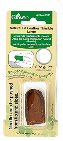 Clover Natural Fit Leather Thimble Large