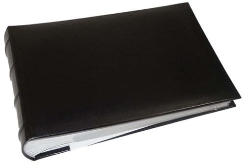 Walther Design Album Photo Noir 100 Photos 15 x 20 cm Memo Book Simili Cuir avec frettes surélevées, Classic ME-373-B