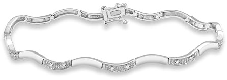 Carissima Gold Damen 9k (375) Gold Diamant Wave Link Armband