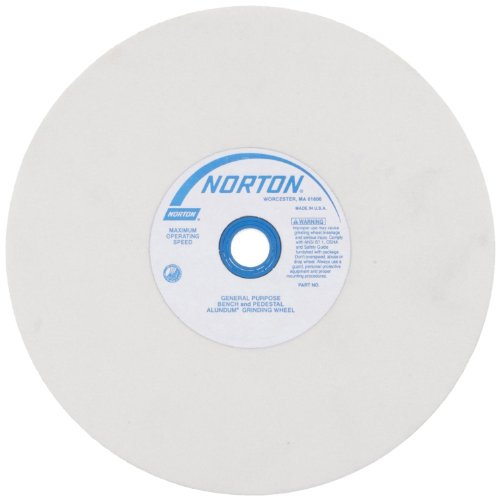 Norton 6-Inch Aluminum Oxide Grinding Wheel for Bench Grinders, Premium Quality, Very Fine Grit, Pack of 1