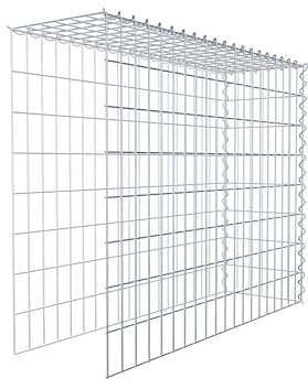 Cestino di pietra Gabbione Maglie rettangolari, 5 x 10 cm, profondità 30 cm, Cestino per la coltivazione di tipo 4, chiusura a spirale, con zincatura galvanica