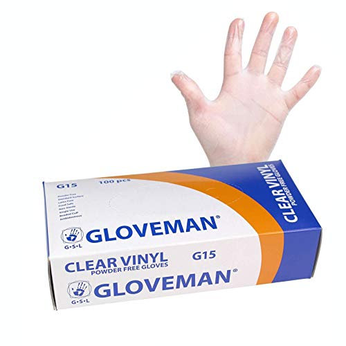 WITPOCE Clear Vinyl Gloves (Box of 100) (Large)