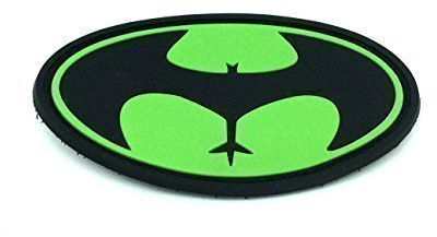 Patch Nation Buttman Grüner PVC Airsoft Klett Aufnäher Dunkelgrün