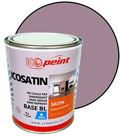 Peinture Acrylique Satin Lessivable 1L - ICOSATIN RAL 4009 Violet pastel