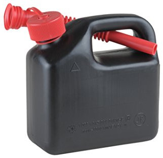 Hünersdorff Bidón para carburante STANDARD 3 L, PEAD Negro, con homologación UN, pitorro