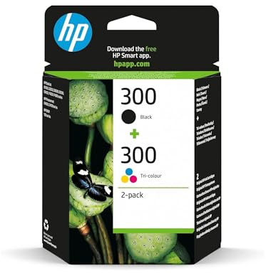 HP CN637EE 300 Original Ink Cartridges, Black and Tri-Colour, Multipack - Packaging May Vary