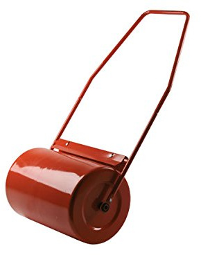 Rasenwalze orange aus stahl