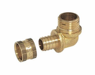 COMAP Raccord PER à glissement - Coude - Diamètre ⌀16x1,5 mm - Mâle 1/2 (15x21) - Pexy pour Tubes PER - 4342