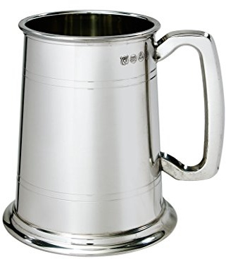Wentworth Pewter - Doppelt gefütterter Bierkrug aus schwerem Zinn.