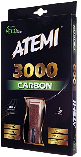 Atemi 3000 Pro Carbon Tischtennisschläger – Professioneller Tischtennisschläger (ausgestellt)