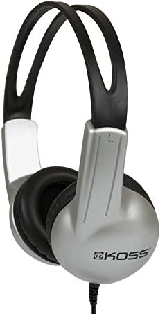 Koss UR/10 - Auriculares (Supraaural, Diadema, 60-20000 Hz, Alámbrico, 3.5 mm (1/8), 1,2m) Negro, Plata