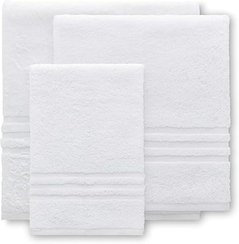 Set di Spugna 3 Pezzi in Puro Cotone: Telo Bagno, Asciugamano e Ospite Ideali per Strutture Alberghiere, B&B e Spa per un'Esperienza di Asciugatura Lussuosa