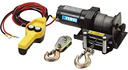 Fervi 0630/0900 Argano Elettrico, 12 V, Set di 1