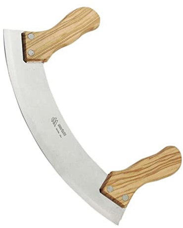 Marietti 499.00 MEZZALUNA Kniv med nidat trähandtag, 26 cm slätt blad