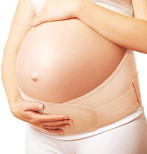 TOROS-GROUP – Faja de Embarazo – Cintura de Maternidad – Faja Premamá - Soporte Lumbar y Pélvico Ajustable para Mayor Confort y Alivio del Dolor – L, Beige