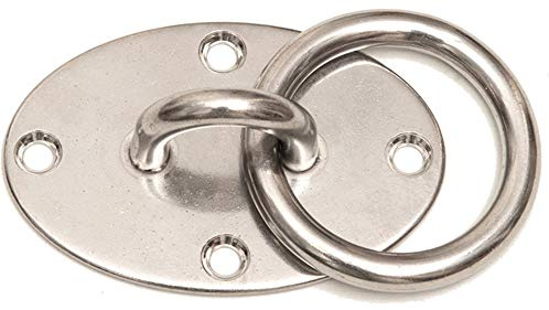 eaglefit - Premium Wand- und Deckenhalterung aus extra starkem 3mm Edelstahl für Sling Trainer, Boxsack, Hängematte, Schaukel, Hängesessel und Hängesitz - im 1er, 2er, 4er Set- mit oder ohne Schrauben