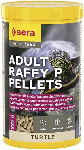 sera Turtle Adult Raffy P Pellets 1.000ml (220g)| Mangime tartarughe acqua per tartaruga adulta carnivora | Pellet ricchi di proteine per tortoise acquatiche | Principale per tartarughe d'acqua