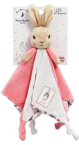 Official Beatrix Potter Flopsy Bunny Comfort Blanket - Peter Rabbit Soft Toy Comforter