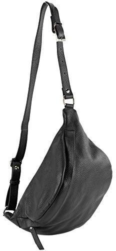 modamoda de T77 Damen Leder Hüfttasche Bauchtasche Crossover Medium Handmade in Italy