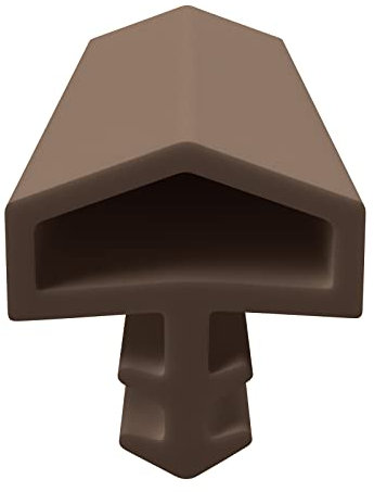 DIWARO® Zimmertür-Dichtung ZT050 | braun, grau, schwarz, weiß oder beige | 5 lfm für Zimmertüren und Innentüren. Zum Schallschutz und abdichten der Tür. Bestehend aus TPE (braun)
