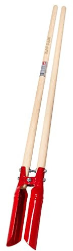 IDEAL Erdlochausheber Ruhr-DACHS mit 2 Eschen-Stielen 110 cm Einsatzzweck Lochdurchmesser 130 mm – schmale Löcher für kleine Pfähle Zaunpfosten