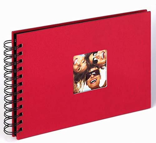 walther design Álbum de Fotos Rojo 23 x 17 cm álbum en Espiral con Recorte de Portada, Fun SA-109-R