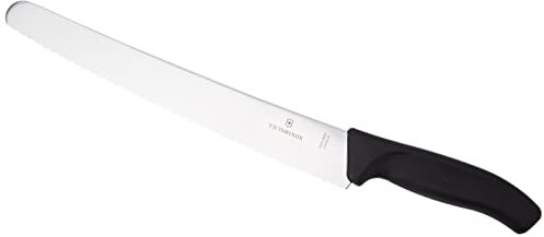 Victorinox Swiss Classic, coltello da pane con lama seghettata in acciaio inox, in confezione regalo, nero