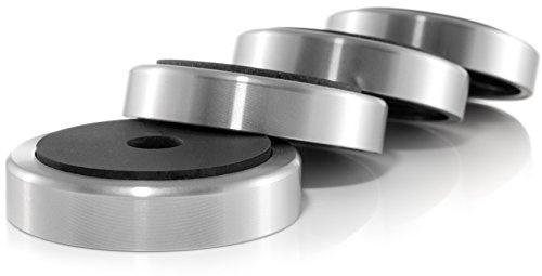 Hifi Lab Aluminium Füße 50x11,5 Geräte-Füße Alu Audio Absorber Silber Feet edel 4X