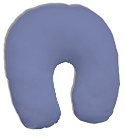 Dukal | Bezug für Nackenhörnchen | 45 x 12 cm | aus hochwertigem DOPPEL-Jersey | 100% Baumwolle | Farbe: blau