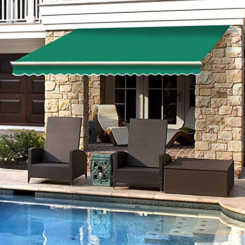 Green Bay 2.5 x 2m Manual Awning Garden Patio Canopy Sun Shade Shelter Retractable Green