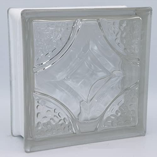 6 pièce BM briques de verre rombo SUPER white brique de verre brillant 19x19x8 cm