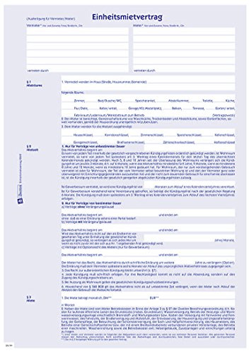 Avery Zweckform 2849 Kaufverträge und Mietverträge Mietvertrag A4 mit Hausordnung