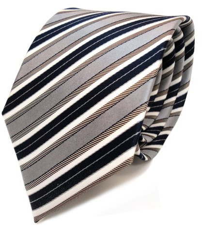 TigerTie Designer Seidenkrawatte in gestreift